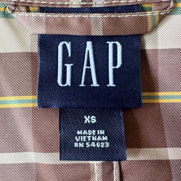 Gap Pastel Plaid Lightweight Trench Coat Jacket | XS - Picture 8 of 10